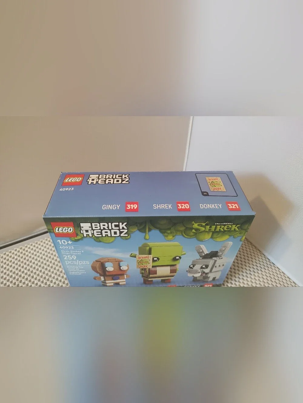 Lego 40923 Shrek, Donkey & Gingy Figures Brick Headz NWT DreamWorks Building Toy